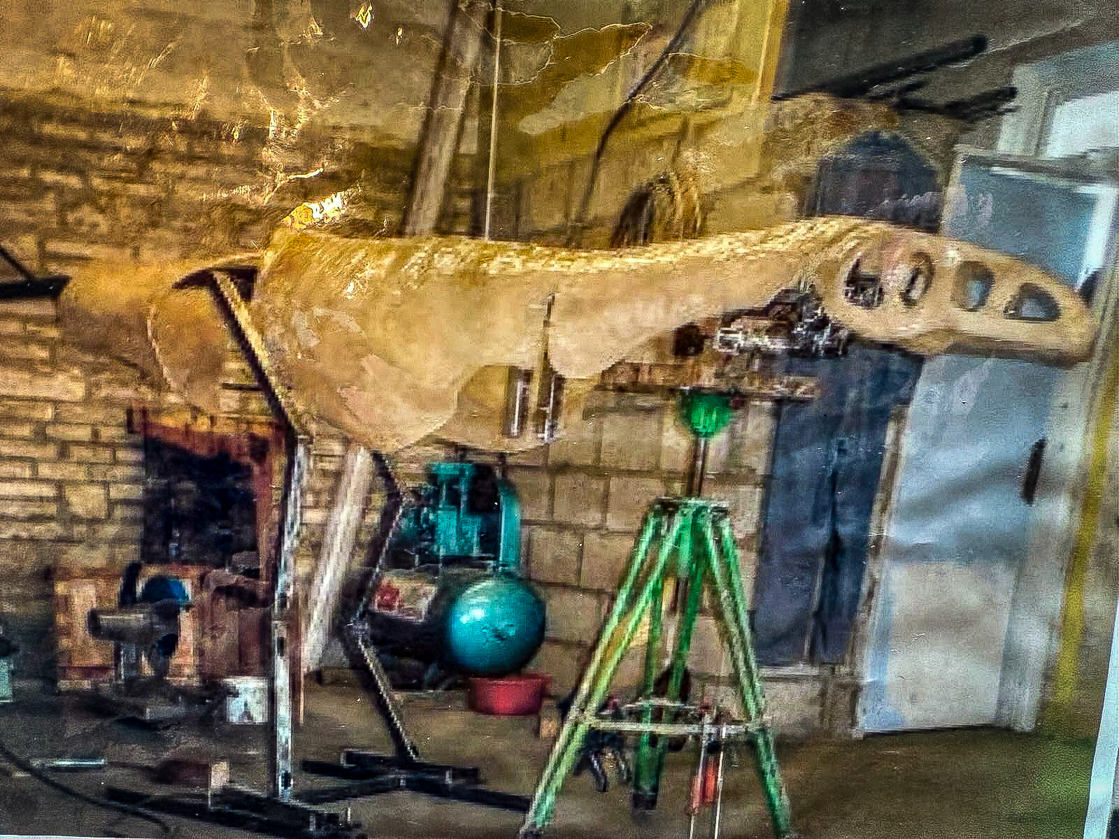 Allosaurus being built